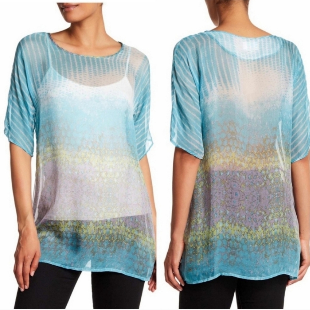 Johnny Was Silk Tunic Top